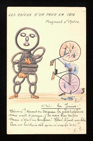 Les adieux d'un pneun en 1916